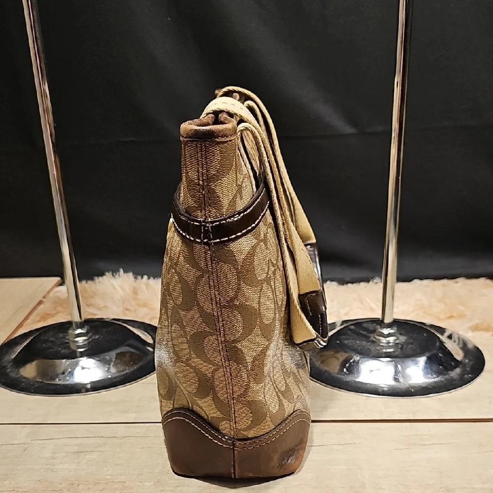 Coach Tan and Brown Men's Messenger Bag